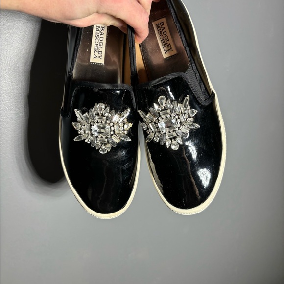 Badgley Mischka Barre Patent Leather Sneakers Size 7.5 - Picture 4 of 6